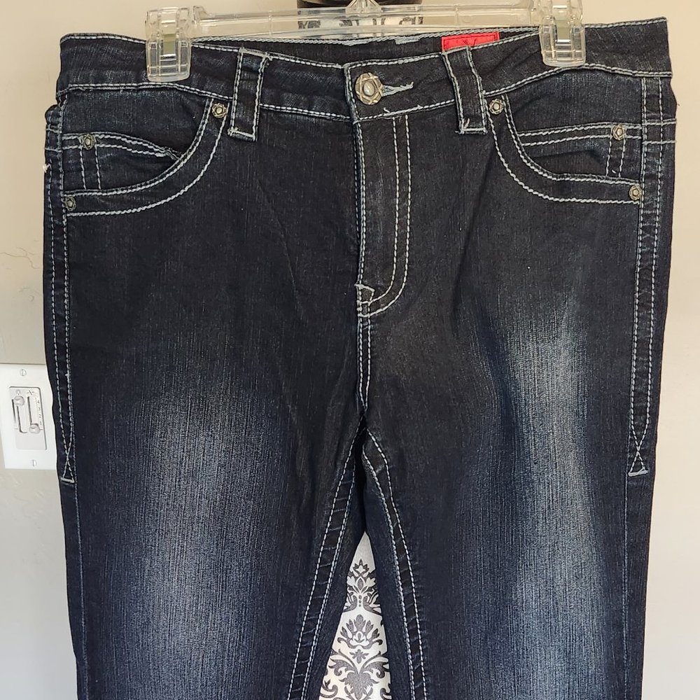 NWOT - Christina Jeans, Size 10, Dark Blue with Fade